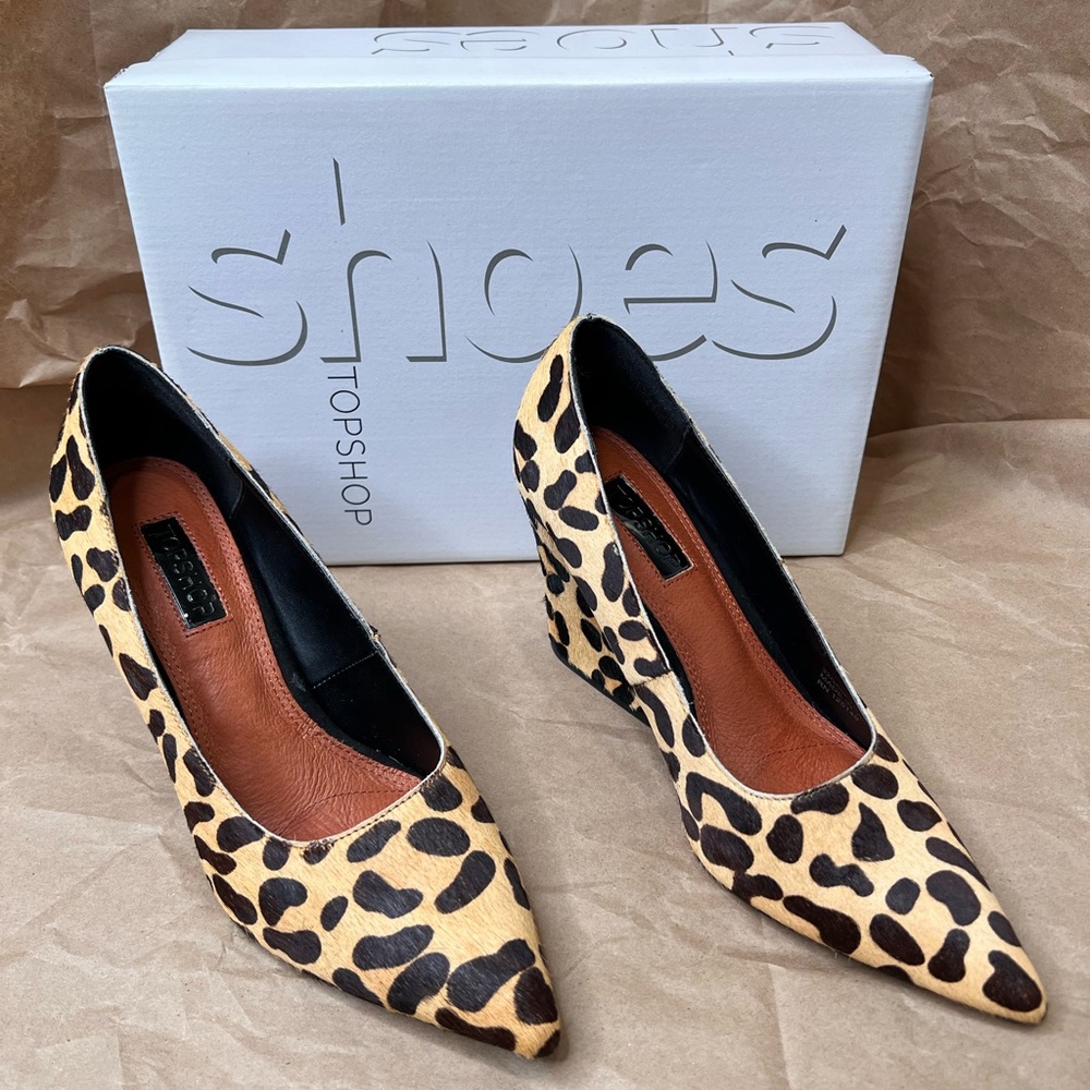Top shop Leopard print chunky heels